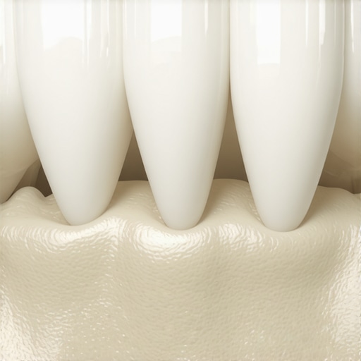 A close-up of a modern dental crown showcasing advanced material technology.