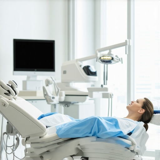 Digital Dental Crown Fabrication in Modern Clinic Dentist using digital CAD/CAM technology to create a dental crown at a modern dental clinic.