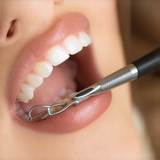 Expert dentist inspecting dental crowns for durability Dentist analyzing dental crowns during a consultation