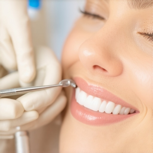 Dentist explaining dental crown choices to a patient during consultation.