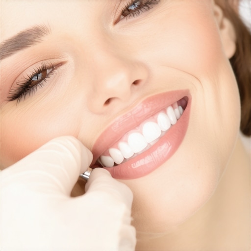 Dentist gently examining patient’s teeth in a clinic setting.