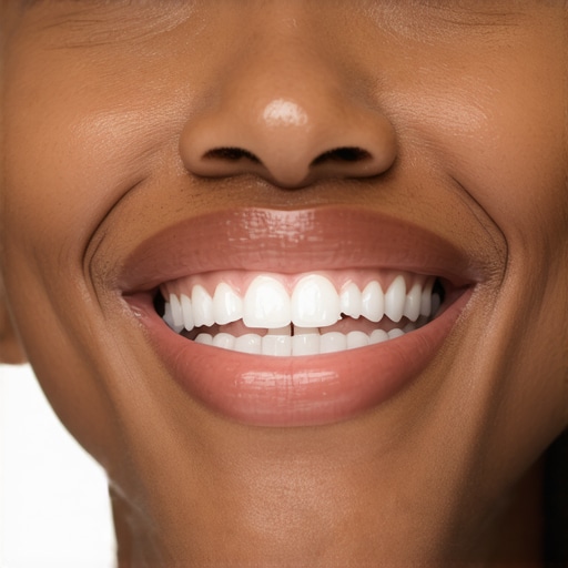 Person cleaning their retainer while smiling