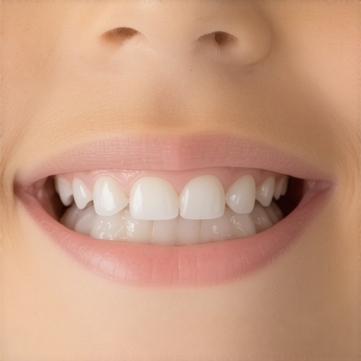 Example of shark teeth where adult teeth grow behind baby teeth