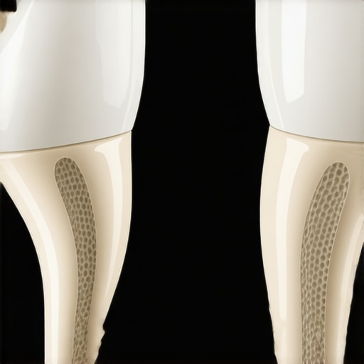 Diagram showing how a dental crown fits onto a natural tooth at the gum line.