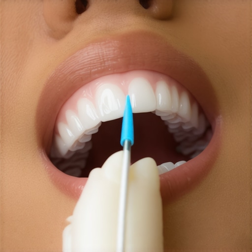Checking Occlusal Alignment with Articulation Paper Dentist checking bite alignment to prevent jaw clicking and TMJ pain.