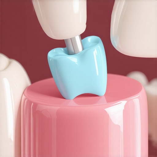 A close-up of a dentist adjusting a dental crown for perfect bite alignment