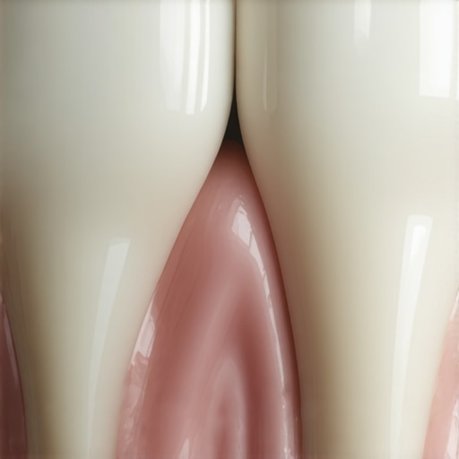 A professional dental crown showing seamless integration with the natural gum line to prevent bacterial leakage.