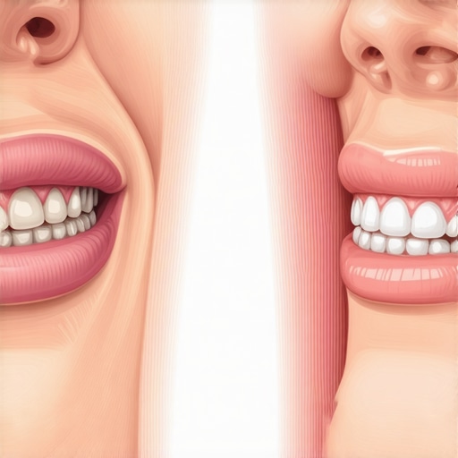 Comparison of Healthy Palate vs Mouth Breathing Arch Diagram showing how mouth breathing narrows the dental arch and affects jaw development