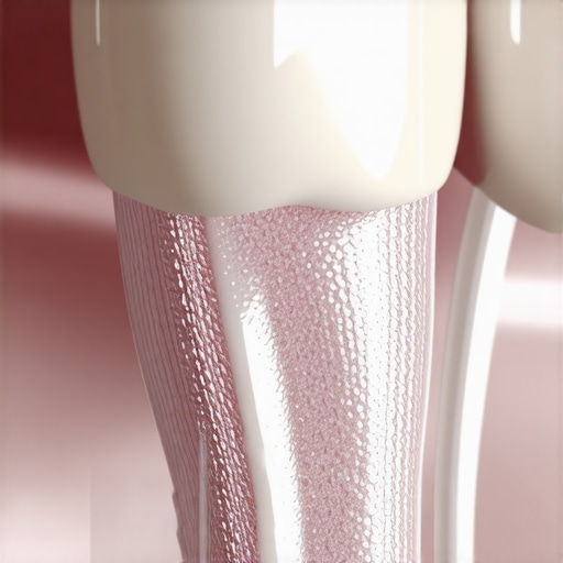 A detailed view of the difference between strong tooth enamel and surfaces thinned by acid erosion.