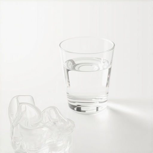 A clear professional night guard on a counter used to prevent tooth craze lines and grinding damage.