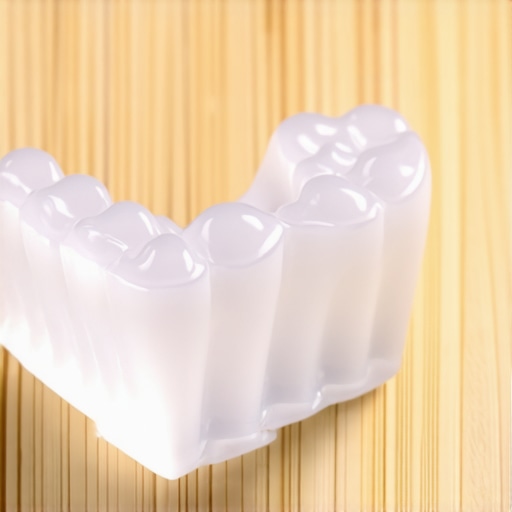 A professional custom-fitted dental night guard used to prevent teeth grinding and crown pressure.