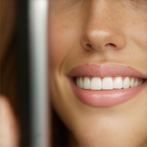 A person checking their gum health in a mirror to prevent inflammation.