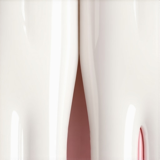 Close up of a dental crown showing the margin where it meets the natural tooth and gumline