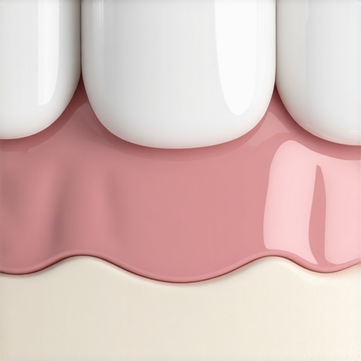 Close up of a dental crown margin to illustrate proper sealing and gum health