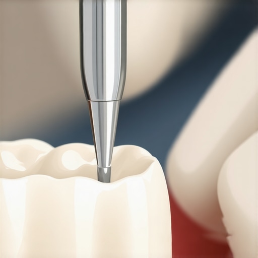Dentist adjusting a tooth to stop vibration and high bite issues