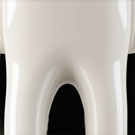 Close-up of a well-fitted dental crown showing the healthy gum line and marginal seal.