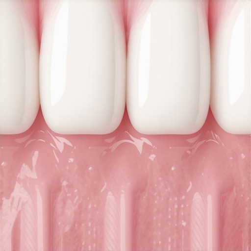 Close-up of a dental crown margin illustrating the seal between the restoration and the gum line.