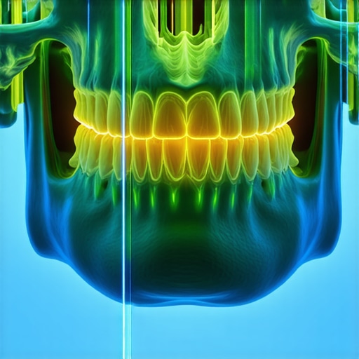 A detailed 3D dental scan illustrating how teeth meet and where pressure is concentrated to diagnose jaw pain.