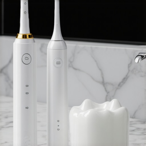 Sonic toothbrush and water flosser for cleaning dental crowns