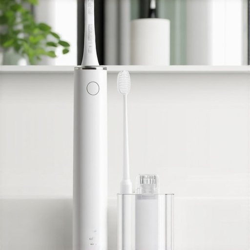 Essential Tools for Dental Restoration Maintenance Ultrasonic toothbrush and water flosser for crown care
