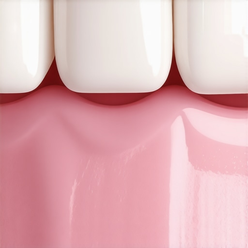 Close-up of a perfectly fitted dental crown showing healthy gum margins.