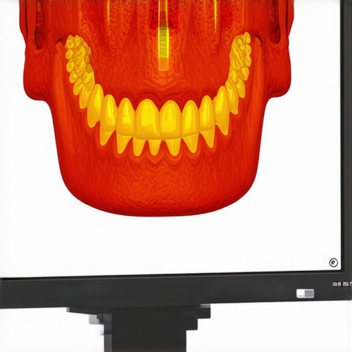 Digital dental scan showing bite pressure points to prevent jaw pain and crown damage.
