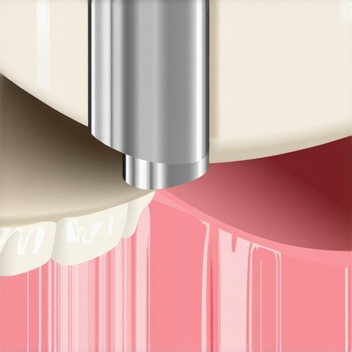 A dentist using a high-tech intraoral scanner for precise crown fitting and design.