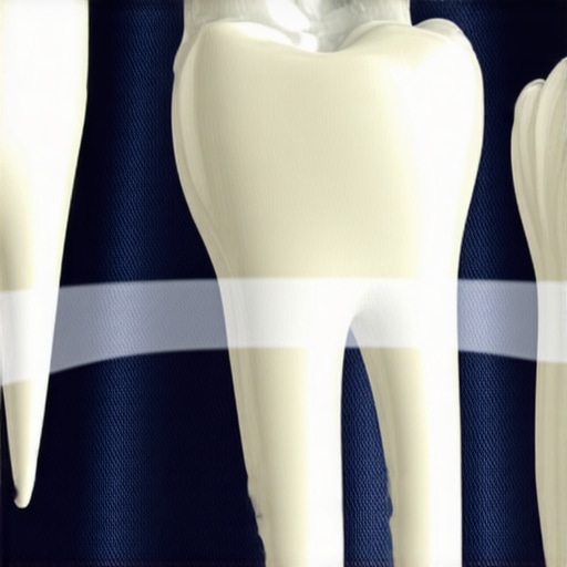 A dental X-ray showing how an impacted wisdom tooth can damage the adjacent molar root.