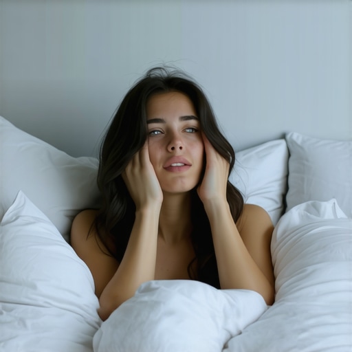 A person elevating their head and using a cold compress to reduce dental abscess swelling.