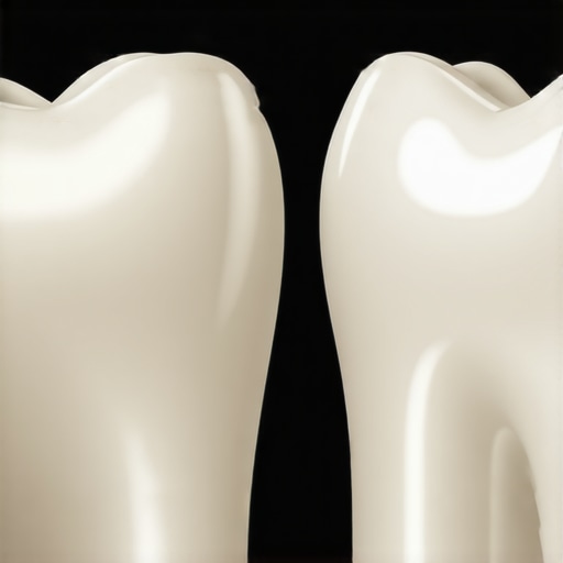 Macro view of a dental crown margin and gumline