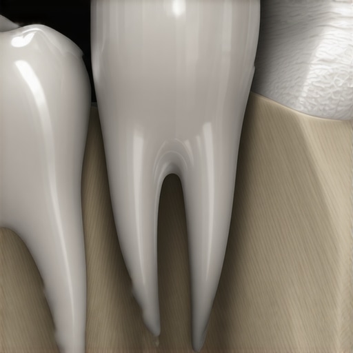 Detailed dental illustration showing how bacteria enter a compromised crown seal.