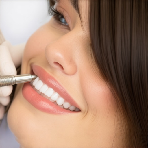 Modern 3D dental scanning technology Dentist using a high-tech 3D dental scanner for precise crown fitting