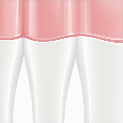 Modern Dental Crowns vs. Receding Gums Close-up of a dental crown showing healthy gum attachment vs. recession effects.