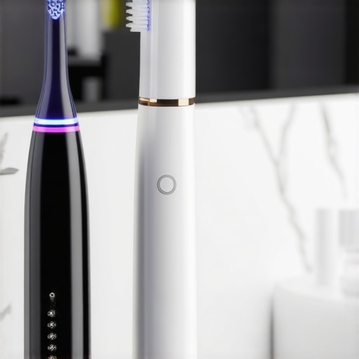 Modern Dental Maintenance Tools Electric toothbrush with pressure sensor and water flosser for dental maintenance