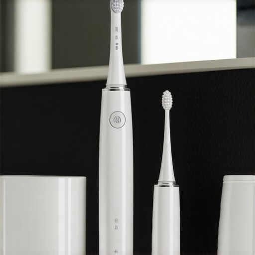 High-end electric toothbrush, water flosser and night guard for crown maintenance.