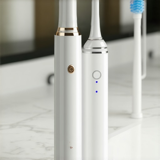 Electric toothbrush with pressure sensor and a Waterpik for dental crown maintenance