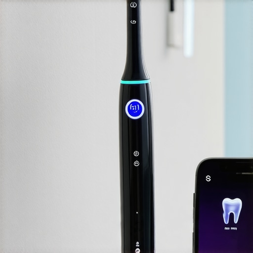 A smart toothbrush and mobile app used for tracking oral hygiene.