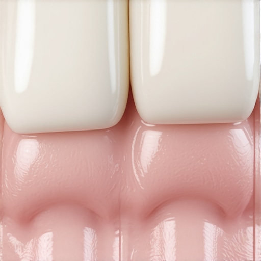 A close-up of a high-quality dental crown showing a perfect seal at the gum line.