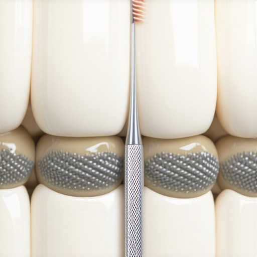 Cleaning under a dental bridge with an interdental brush