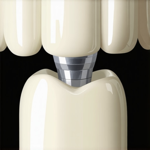Precision Dental Crown Fitting Close-up of a dentist ensuring a perfect marginal fit for a new dental crown