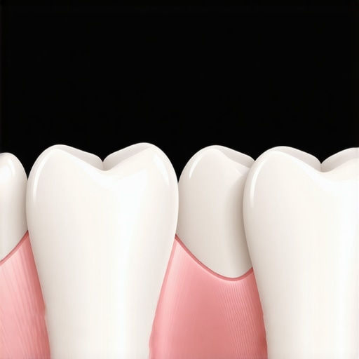 Diagram of a perfectly fitted dental crown margin protecting the gum line from recession.
