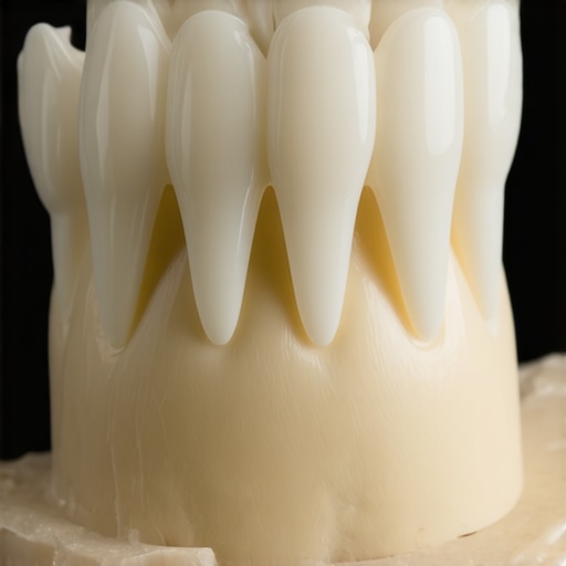 A professional dental wax-up used for planning cosmetic smile transformations.