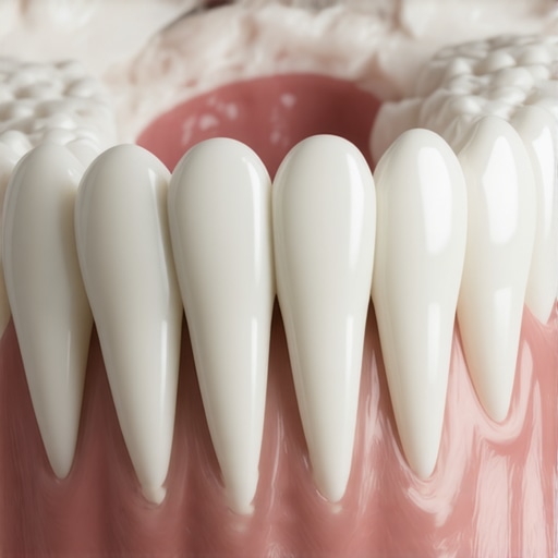 Close-up view of a dental crown showing the critical margin area where it meets the gum.