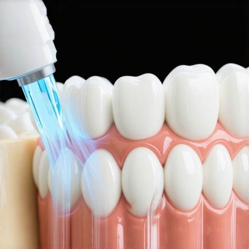 Water flosser cleaning dental gaps effectively