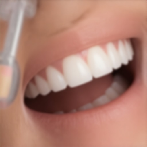 A dentist adjusting a dental crown to prevent mouth irritation and canker sores.