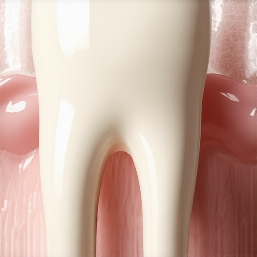 Close-up of a high-quality dental crown showing perfect marginal fit.