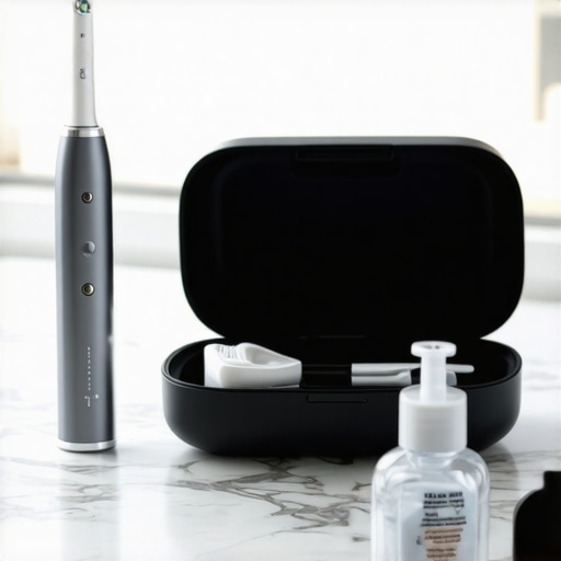 Professional Dental Maintenance Tools Electric toothbrush and custom night guard for jaw health maintenance