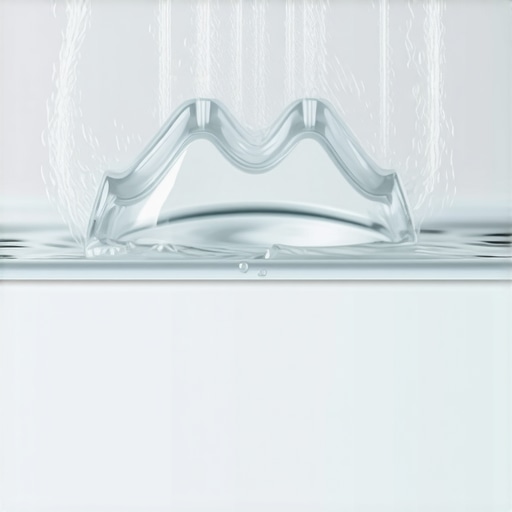 Transparent dental night guard being cleaned under water.
