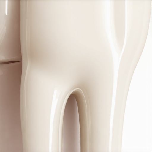 Close-up of a dental crown margin illustrating the connection point between restoration and natural tooth.