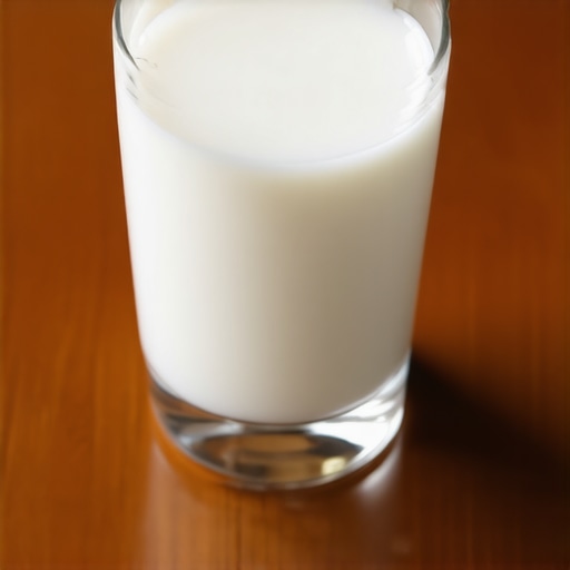 Transporting a Knocked-Out Tooth in Milk A tooth submerged in a glass of milk to keep the cells alive during a dental emergency.